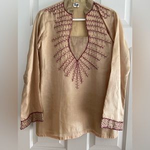 Traditional India handmade authentic tunic and bootleg dress pants size 5-6